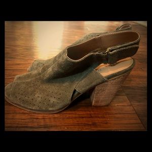 Olive Suede Pumps size 9.5